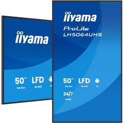 iiyama LH5564UHS-B1AG visualizzatore di messaggi Pannello piatto per segnaletica digitale 139,7 cm (55") Wi-Fi 500 cd/m² 4K Ultra HD Nero Android 24/7 - Vista aggiuntiva 5