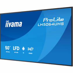 iiyama LH6564UHS-B1AG visualizzatore di messaggi Pannello piatto per segnaletica digitale 165,1 cm (65") Wi-Fi 500 cd/m² 4K Ultra HD Nero Android 24/7 - Vista aggiuntiva 6