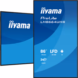 iiyama LH8664UHS-B3AG visualizzatore di messaggi Pannello piatto per segnaletica digitale 2,17 m (85.6") Wi-Fi 450 cd/m² 4K Ultra HD Nero Processore integrato Android 24/7 - Vista aggiuntiva 5
