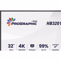 iiyama ProGraphic HB3201UHSNP-B1 Monitor PC 80 cm (31.5") 3840 x 2160 Pixel Nero - Vista aggiuntiva 5