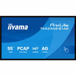 iiyama T5529AS-B1AG, Pannello piatto interattivo, 138,7 cm (54.6"), LED, 3840 x 2160 Pixel, Wi-Fi, 24/7