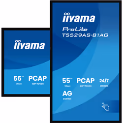 iiyama T5529AS-B1AG visualizzatore di messaggi Pannello piatto interattivo 138,7 cm (54.6") LED Wi-Fi 500 cd/m² 4K Ultra HD Nero Touch screen Processore integrato Android 24/7 - Vista aggiuntiva 5