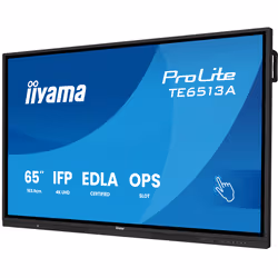 iiyama TE6513A-B2AG visualizzatore di messaggi 163,8 cm (64.5") Wi-Fi 500 cd/m² 4K Ultra HD Touch screen Processore integrato Android - Vista aggiuntiva 6
