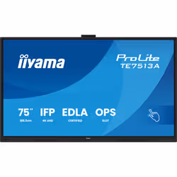 iiyama TE7513A-B2AG visualizzatore di messaggi 190,5 cm (75") Wi-Fi 500 cd/m² 4K Ultra HD Touch screen Processore integrato Android - Vista aggiuntiva 3