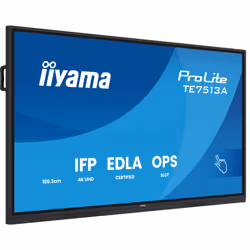 iiyama TE7513A-B2AG visualizzatore di messaggi 190,5 cm (75") Wi-Fi 500 cd/m² 4K Ultra HD Touch screen Processore integrato Android - Vista aggiuntiva 4
