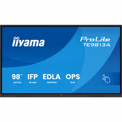 iiyama TE9813A-B2AG visualizzatore di messaggi Design chiosco 2,48 m (97.5") 500 cd/m² 4K Ultra HD Touch screen Processore integrato Android - Vista aggiuntiva 4