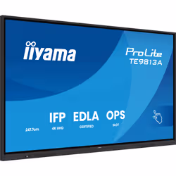 iiyama TE9813A-B2AG visualizzatore di messaggi Design chiosco 2,48 m (97.5") 500 cd/m² 4K Ultra HD Touch screen Processore integrato Android - Vista aggiuntiva 5