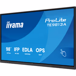 iiyama TE9813A-B2AG visualizzatore di messaggi Design chiosco 2,48 m (97.5") 500 cd/m² 4K Ultra HD Touch screen Processore integrato Android - Vista aggiuntiva 7