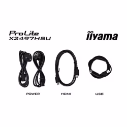 iiyama ProLite X2497HSU-B1 Monitor PC 60,5 cm (23.8") 1920 x 1080 Pixel Full HD Nero - Vista aggiuntiva 2