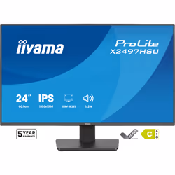iiyama ProLite X2497HSU-B1 Monitor PC 60,5 cm (23.8") 1920 x 1080 Pixel Full HD Nero - Vista aggiuntiva 4