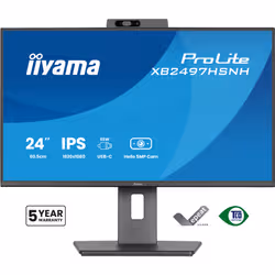 iiyama ProLite XB2497HSNH-B1 24IN IPS LCD 4MS 1920X1080 350CD/M2 HDMI/DP/USB 2 Monitor PC 60,5 cm (23.8") 1920 x 1080 Pixel Full HD Nero - Vista aggiuntiva 2