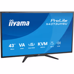 iiyama ProLite X4373UHSU-B2 Monitor PC 109,2 cm (43") 3840 x 2160 Pixel 4K Ultra HD LED Nero - Vista aggiuntiva 3