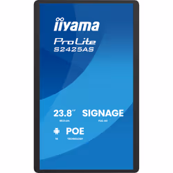 iiyama ProLite S2425AS-B1P Pannello piatto per segnaletica digitale 60,5 cm (23.8") LCD Wi-Fi 500 cd/m² Full HD Nero Processore integrato Android 14 24/7 - Vista aggiuntiva 2