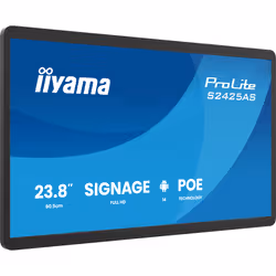 iiyama ProLite S2425AS-B1P Pannello piatto per segnaletica digitale 60,5 cm (23.8") LCD Wi-Fi 500 cd/m² Full HD Nero Processore integrato Android 14 24/7 - Vista aggiuntiva 3