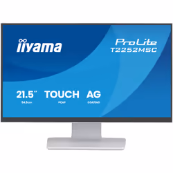 iiyama ProLite T2252MSC-W2AG Monitor PC 54,5 cm (21.4") 1920 x 1080 Pixel Full HD LCD Touch screen Bianco - Vista aggiuntiva 3