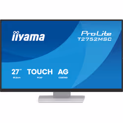 iiyama ProLite T2752MSC-W1AG Monitor PC 68,6 cm (27") 1920 x 1080 Pixel Full HD LCD Touch screen Bianco - Vista aggiuntiva 3