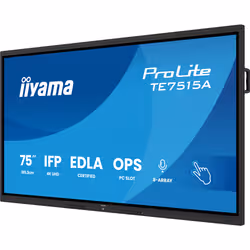 iiyama TE7515A-B2AG visualizzatore di messaggi Pannello piatto interattivo 190,5 cm (75") Wi-Fi 550 cd/m² 4K Ultra HD Nero Touch screen Processore integrato Android 24/7 - Vista aggiuntiva 6