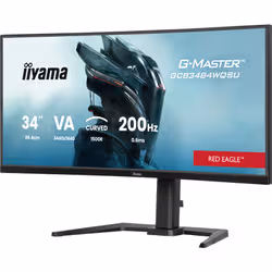 iiyama G-MASTER GCB3484WQSU-B2 Monitor 34 pollici UWQHD VA 200 Hz curvo 21:9 Nero - Vista aggiuntiva 4
