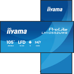 iiyama LH10552UWS-B1AG visualizzatore di messaggi Design chiosco 2,66 m (104.6") LCD Wi-Fi 500 cd/m² UltraWide 5K HD Nero Processore integrato Android 24/7