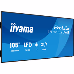 iiyama LH10552UWS-B1AG visualizzatore di messaggi Design chiosco 2,66 m (104.6") LCD Wi-Fi 500 cd/m² UltraWide 5K HD Nero Processore integrato Android 24/7 - Vista aggiuntiva 6