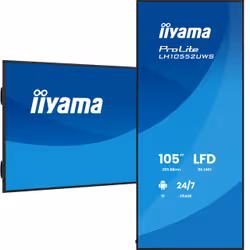 iiyama LH10552UWS-B1AG visualizzatore di messaggi Design chiosco 2,66 m (104.6") LCD Wi-Fi 500 cd/m² UltraWide 5K HD Nero Processore integrato Android 24/7 - Vista aggiuntiva 7