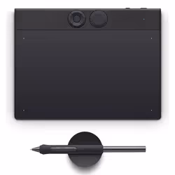 Wacom Intuos Pro Small – 2025, 187 x 105 mm, USB/Bluetooth, Penna, 16:9, 1,8 m, Nero