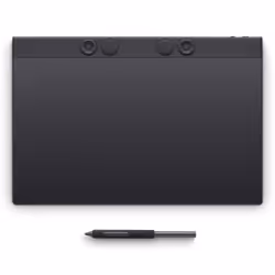 Wacom Intuos Pro Large, Con cavo e senza cavo, 349 x 195 mm, USB/Bluetooth, 1 cm, Penna, 60°