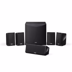 Yamaha NSP41, 5.1 canali, Home theatre, Nero, 2-vie, 100 W, 28 - 25000 Hz