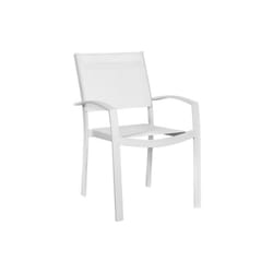 Sedia alluminio 'chianca' con braccioli bianco Papillon