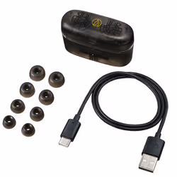 Audio-Technica ATH-CKS30TW+ Auricolare True Wireless Stereo (TWS) In-ear Musica e Chiamate USB tipo-C Bluetooth Nero, Trasparente - Vista aggiuntiva 3