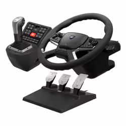 Hori Force Feedback Truck Control System, Volante + Pedali + Joystick, PC, D-pad, 1800°, Cablato, USB