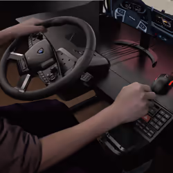 Hori Force Feedback Truck Control System Nero USB Volante + Pedali + Joystick PC - Vista aggiuntiva 7