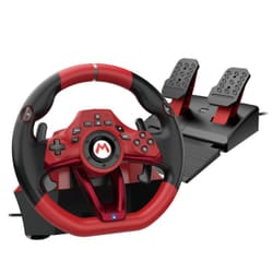 Hori NSX-123E periferica di gioco Nero, Rosso USB Sterzo + Pedali Nintendo Switch 2, Nintendo Switch OLED, Nintendo Switch
