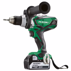 Hikoki DS18DSDLWP, Trapano con impugnatura a pistola, Senza chiave, Nero, Verde, 1600 Giri/min, 6,5 cm, 1,3 cm