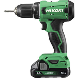 Hikoki - Akku-Bohrschrauber DS18DA (18V, Li-Ion, 50 Nm, 20-stufige Drehmomenteinstellung, led, im Transportkoffer, inkl. 2x 2.0 Ah Akku und Ladegerät