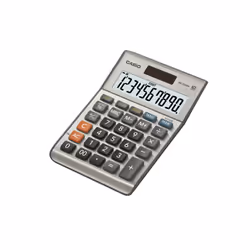 Casio MS-100BM, Desktop, Calcolatrice di base, 10 cifre, 1 linee, Batteria/Solare, Argento