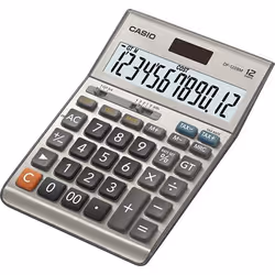 Casio DF-120BM, Desktop, Calcolatrice di base, 12 cifre, Display inclinabile, Batteria/Solare, Nero, Grigio
