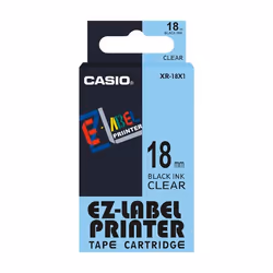 Casio XR-18X1 nastro per etichettatrice Nero trasparente