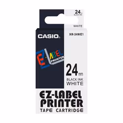 Casio XR-24WE1 nastro per etichettatrice Nero su bianco