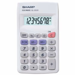Sharp EL-233S, 8 cifre, Batteria
