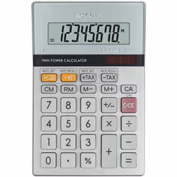 Sharp EL-330ER, Tasca, Calcolatrice finanziaria, 8 cifre, 1 linee, CA/Batteria, Grigio