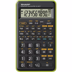 Sharp EL-501T, Tasca, Calcolatrice scientifica, 12 cifre, 1 linee, Batteria, Nero, Verde