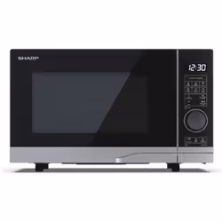 Sharp YC-PG204AE-S, Superficie piana, Microonde combinato, 20 L, 700 W, Display incorporato, Manopola