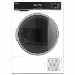 Sharp KD-HHH8S7GW21, Libera installazione, Caricamento frontale, Pompa di calore, Nero, Bianco, Manopola, Touch, Destra