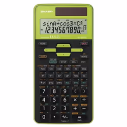 Sharp EL-531TG, Tasca, Calcolatrice scientifica, 10 cifre, 2 linee, Batteria/Solare, Nero, Verde