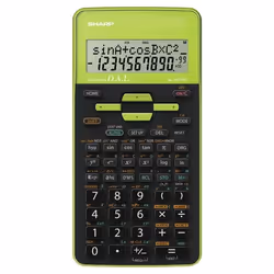 Sharp EL531TH, Tasca, Calcolatrice scientifica, 10 cifre, 2 linee, Batteria, Nero, Verde