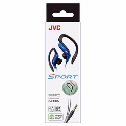 JVC HA-EB75 Cuffie Cablato A clip, In-ear Sport Nero, Blu