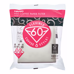 Hario VCF-02-100W, Tazza, Filtro per caffè usa e getta, Carta, Bianco, 100 g, 100 pz