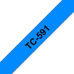 Brother TC-591 nastro per etichettatrice Nero su blu