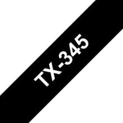 Brother TX-345 nastro per etichettatrice Bianco su nero